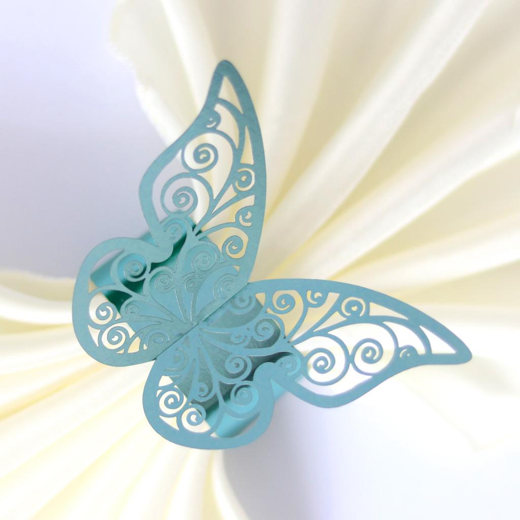 50Pcs Laser Colour Paper Napkin Rings For Wedding Birthday Christmas Dinner Home Table Decor Napkin Rings Holders Party Supplies