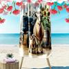 Ziegen Traktor Sonnenblumen Harmonie Druck Strandtuch, schnelltrocknend, geeignet für Reisen, Outdoor-Sportarten, Joggen, den Strand und Schwimmen, Geschenk