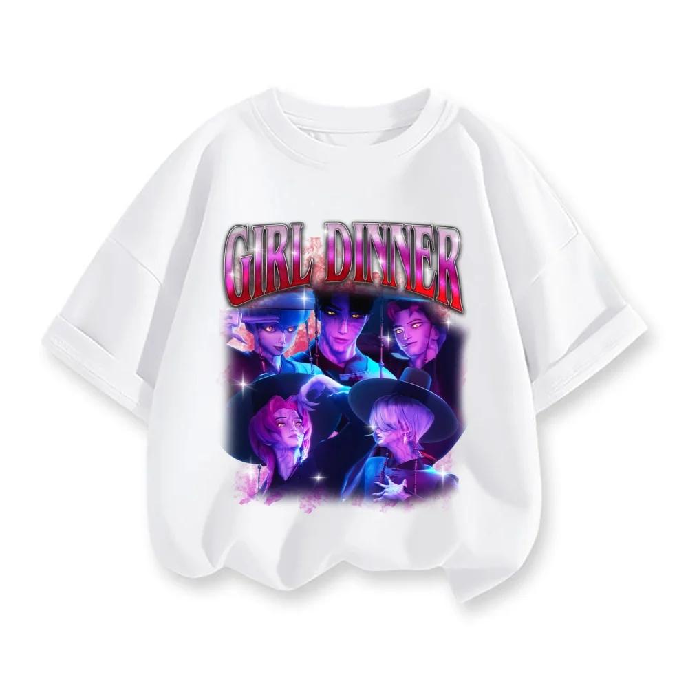 KPop Demon Hunters T-shirt Zomer Korte Mouw T-shirt voor Casual Los Meisje Jongen Grafisch Bedrukte Tops