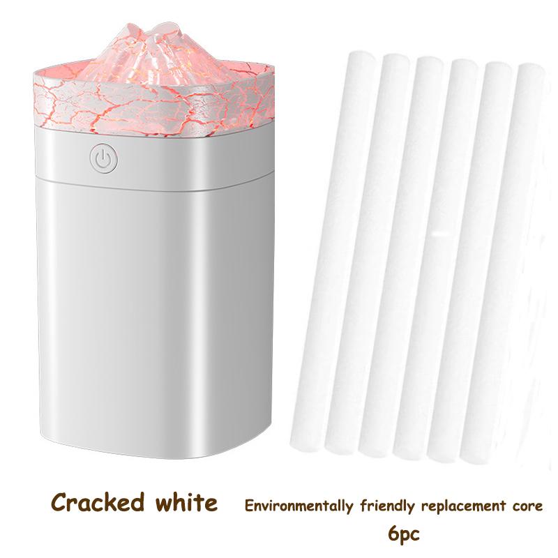 New Portable Air Humidifier Volcanic Crack 400ml USB Home Desktop Led Nightlight Spray Air Humidifier Small Large Fog