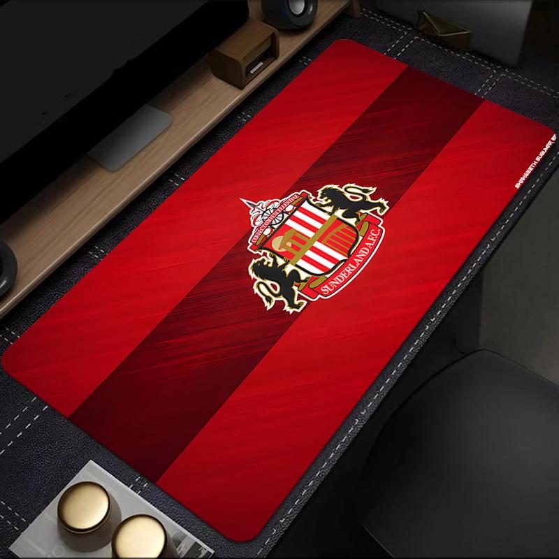 Tappetino per Mouse Calcio Sunderland, Base in Gomma, Tappetino per Mouse per Giocatori e Uso Ufficio, Scrivania da Gioco, Tappetino Facile da Pulire Regali di Natale per Fan