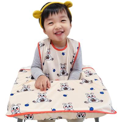 Bell Baby yemek masası entegre su geçirmez önlük atlet tam kapalı orijinal, (yenilenmiş) turuncu tavşan, 1 adet, 1 adet