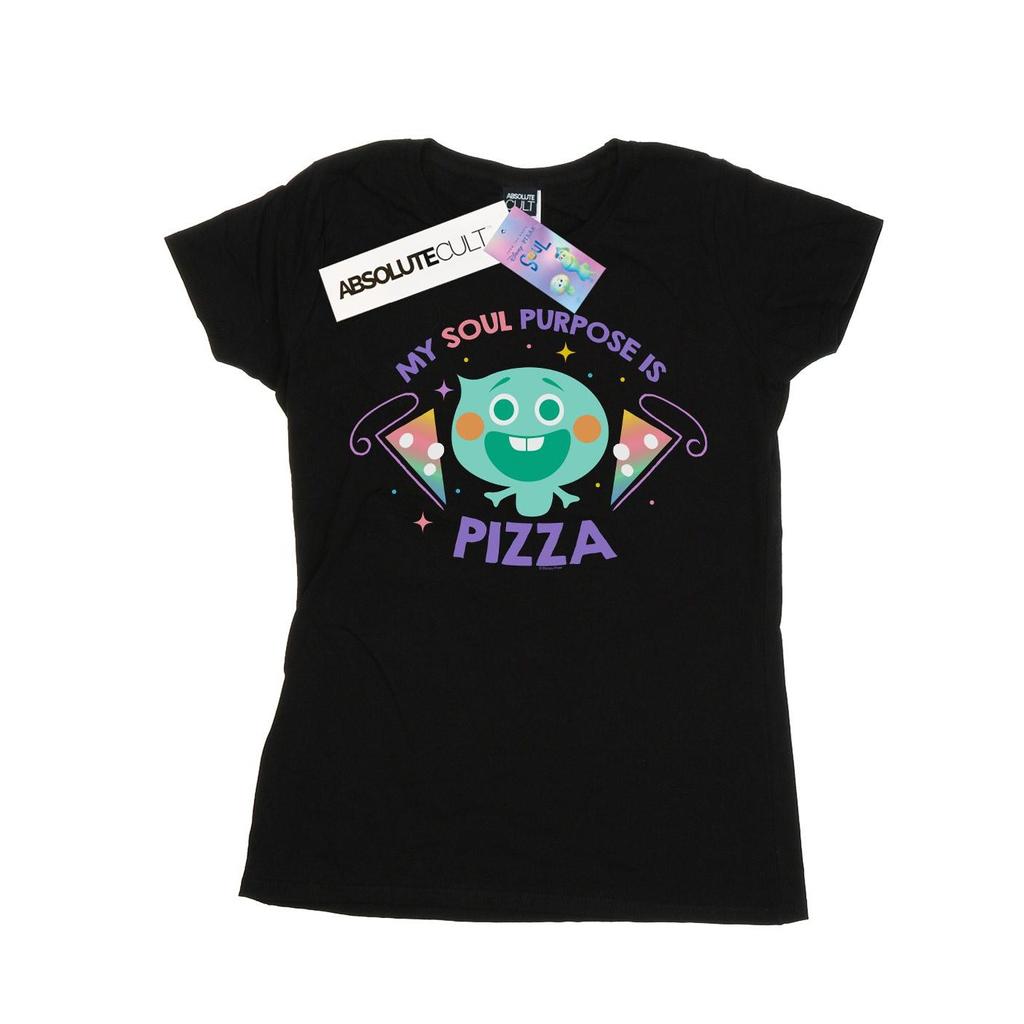 Disney Womens/Ladies Soul 22 Soul Purpose Is Pizza Cotton T-Shirt