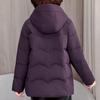 Plus Size XL-5XL Middle Age Women's Winter Jackets Hooded Elegant Loose Thick Warm Embroidery Parkas Female Coats