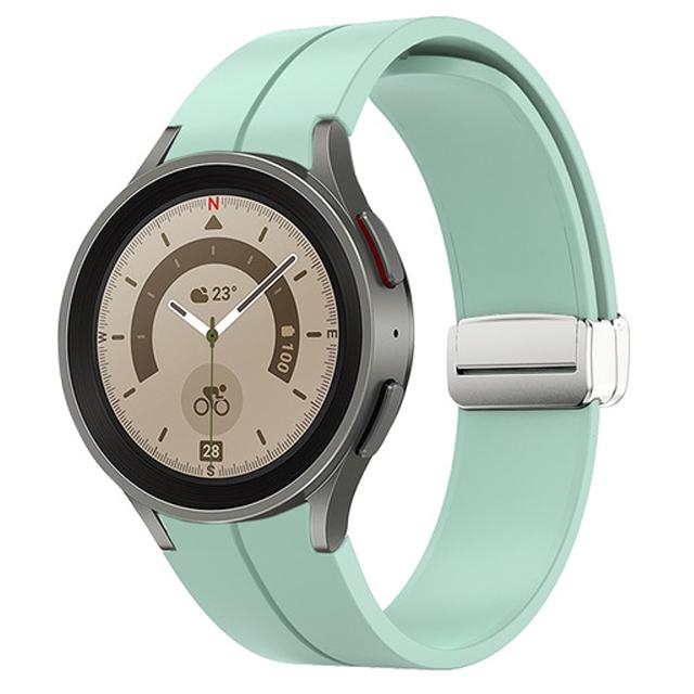 Band for Samsung Watch 7/4/5/6/5 Pro/classic/FE 44mm 40mm Magnetic Silicone Sport No Gaps Bracelet Correa Galaxy Watch 7 Strap