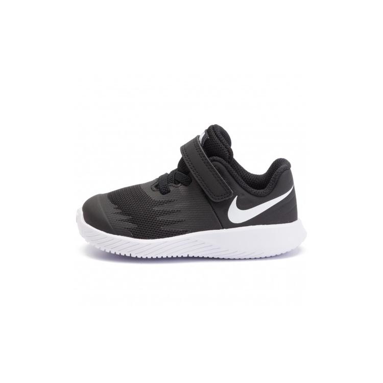 

Nike Slip Resistant Cushioning Low top Running Shoes Black White Infant And Toddler 907255-001 22
