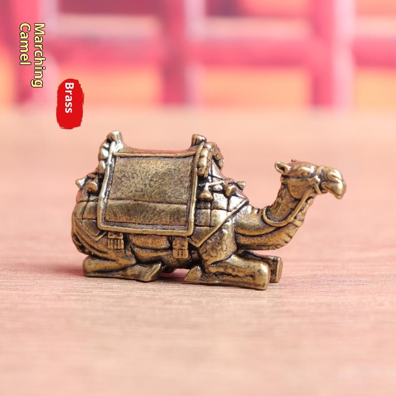 Vintage Brass Camel Statue Desktop Ornaments Home Decorations Crafts Animal Figurines Miniatures Accessories