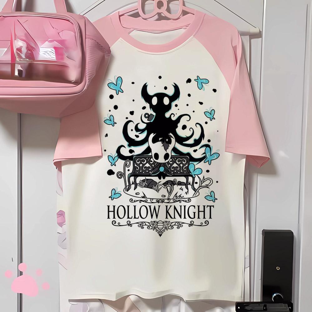 Hollow Knight Gaming T-Shirt Women Men Retro Vintage Graphic Tees Harajuku Casual Short Sleeve Tshirt Unisex Streetwear
