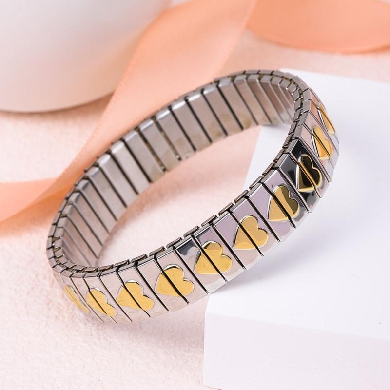 Elegant Adjustable Bracelet Jewelry Adjustable Bracelet In Stainless Steel Eye Catching Elastic Wrist Chain Ornament