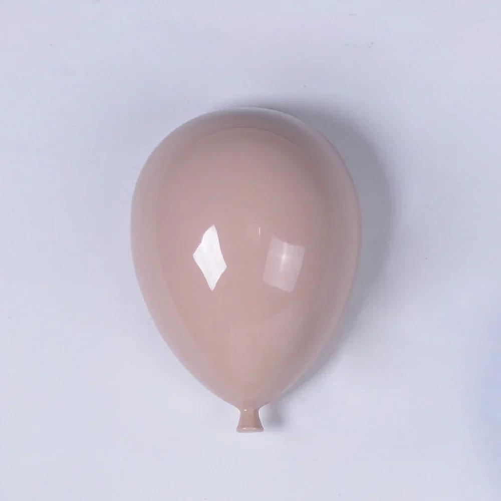 

Wall Hanging Ceramic Balloon Art Children s Room Decoration Creative Pendant Sculpture for Home Decor Accessories Kid Gifts рожевий