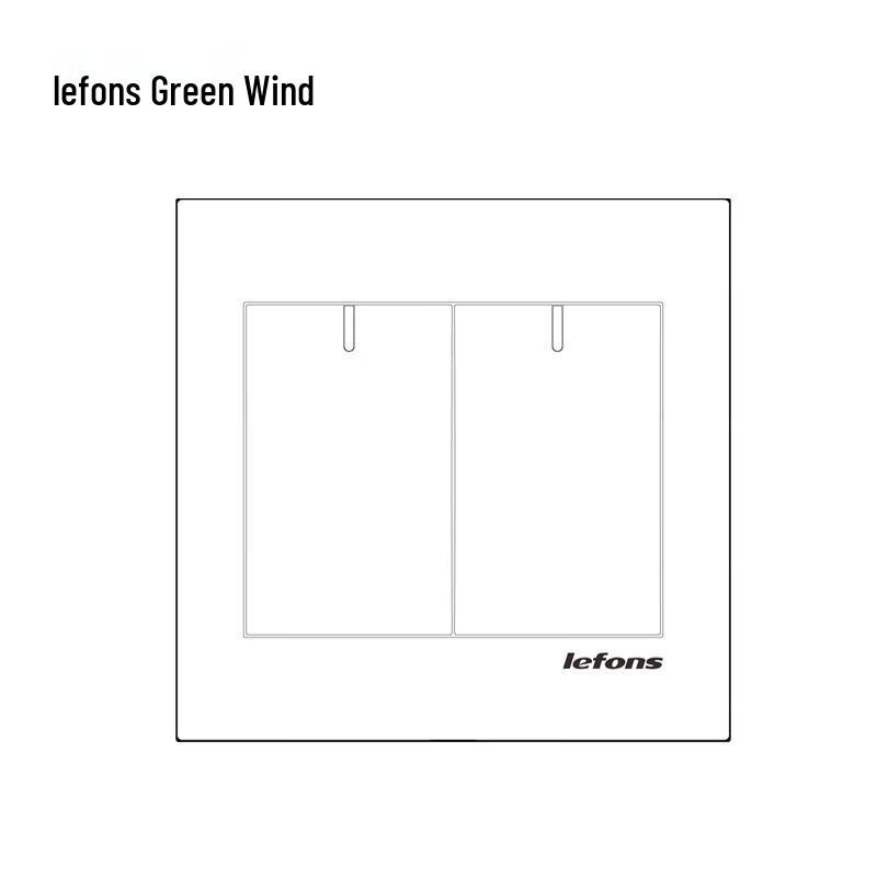 Lefons V1012Y Luminous Double-Gang 1-Way Wall Switch
