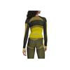 adidas Von Stella McCartney Truestrength Nahtloses Langarm Crop Top Schwarz Gelb Damen HN2882