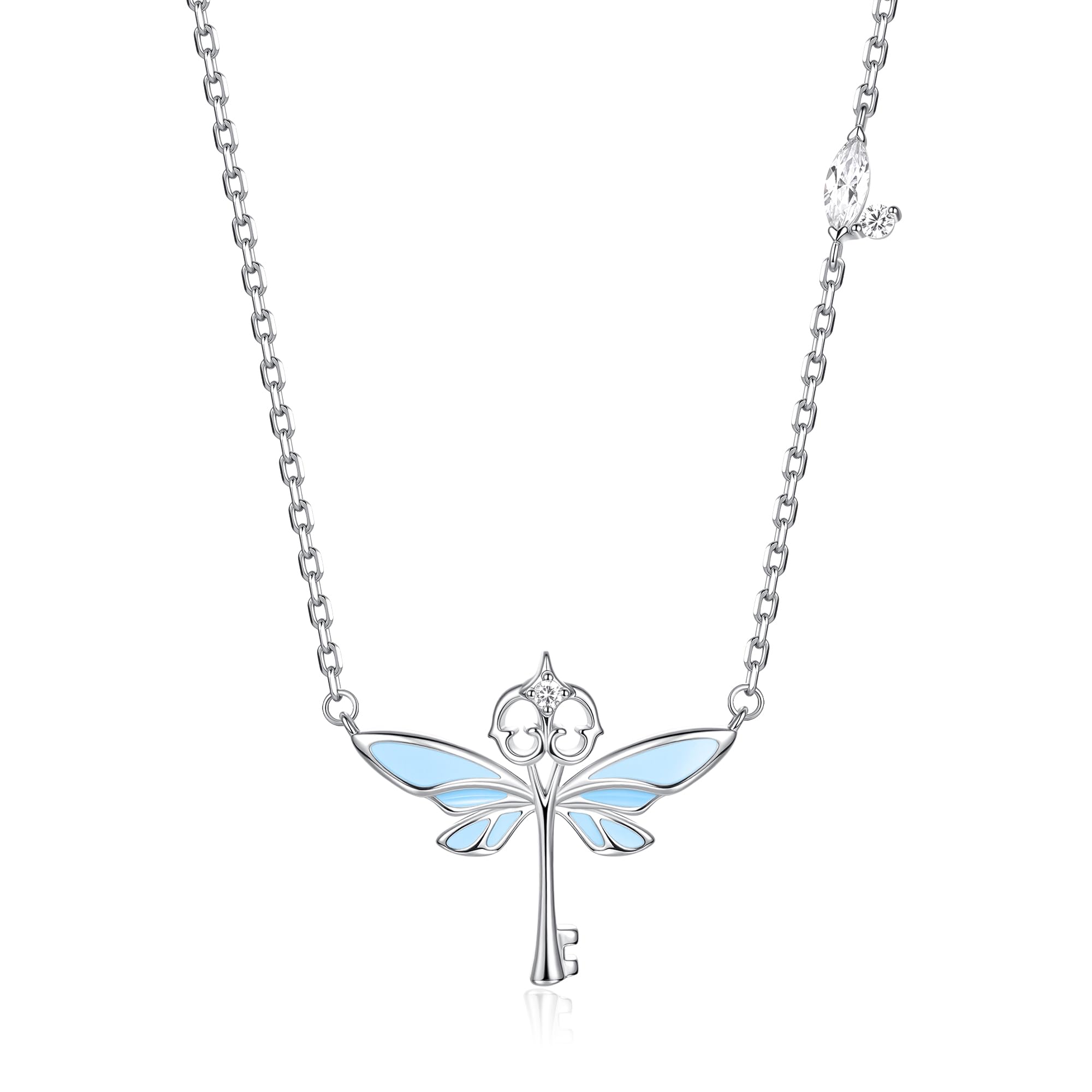 

Official FANCIME x Harry Potter Flying Key Necklace, Luminous and Glow-in-the-Dark Silver, Harry Potter Exclusive Box, Halloween Christmas Gift