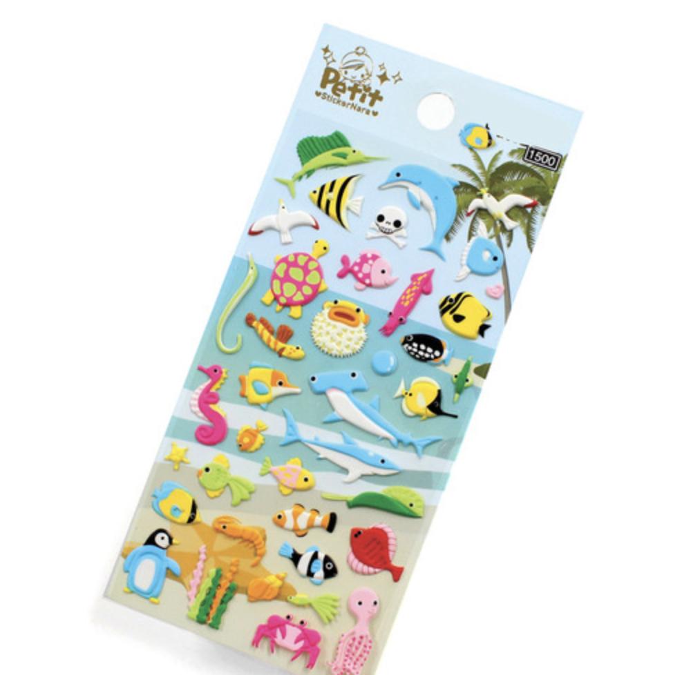 Petit Fancy Sevimli Hayvan Çıkartmaları (Her Biri 10 Adet) - 27 Seçenek (Üç Boyutlu/Kore/Dekorasyon/Kendin Yap Scrapbooking)