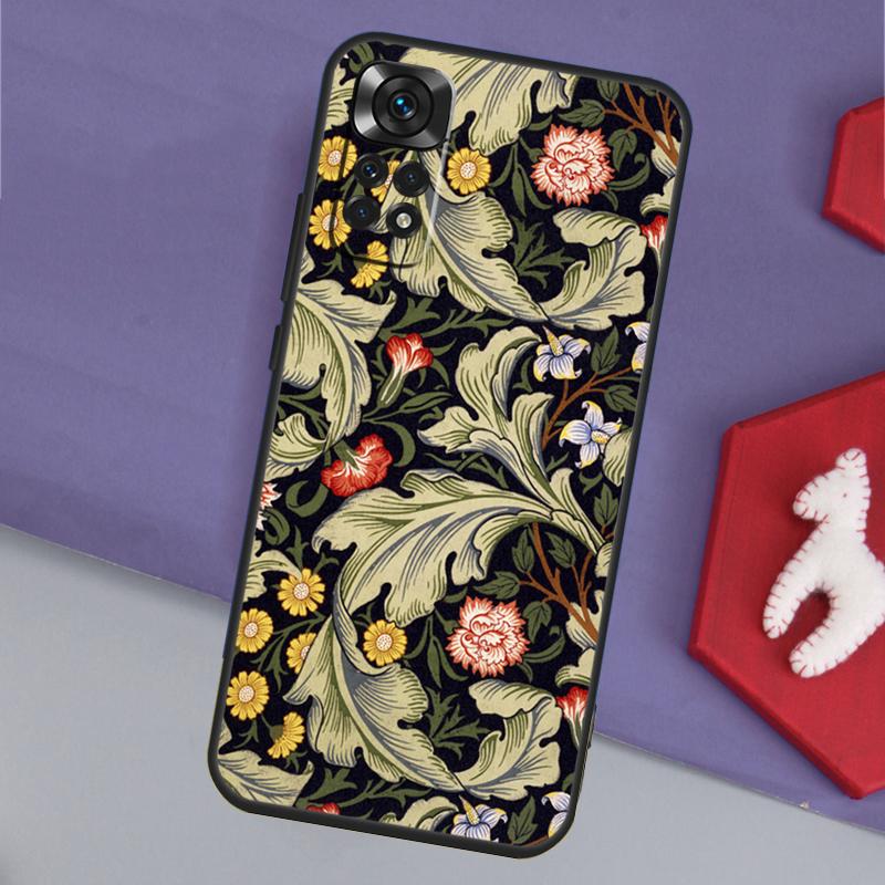 

William Morris Case For Xiaomi Redmi 12 12C 9A 9C 10A 10C Redmi Note 11 8 9 10 12 Pro 9S 10S 11S 12S Funda Redmi Note 8