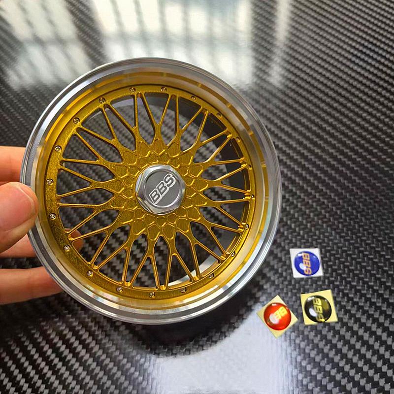 Metal Mini Road Wheel Rim, RAYs Aluminum Alloy Forged Refitting Wheel Model Modified Ornaments Desktop Display
