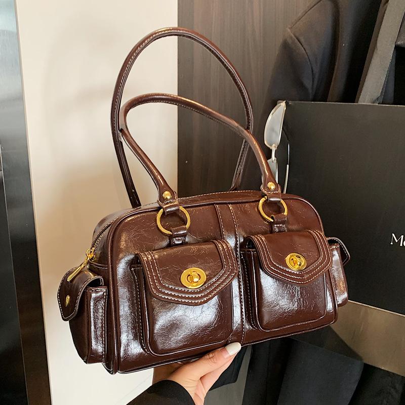 Damentasche mit großer Kapazität für unter dem Arm, Herbst und Winter 2025, neu, Nische, hochwertig, schlicht, Retro, Schultertasche, Kissen-Tasche