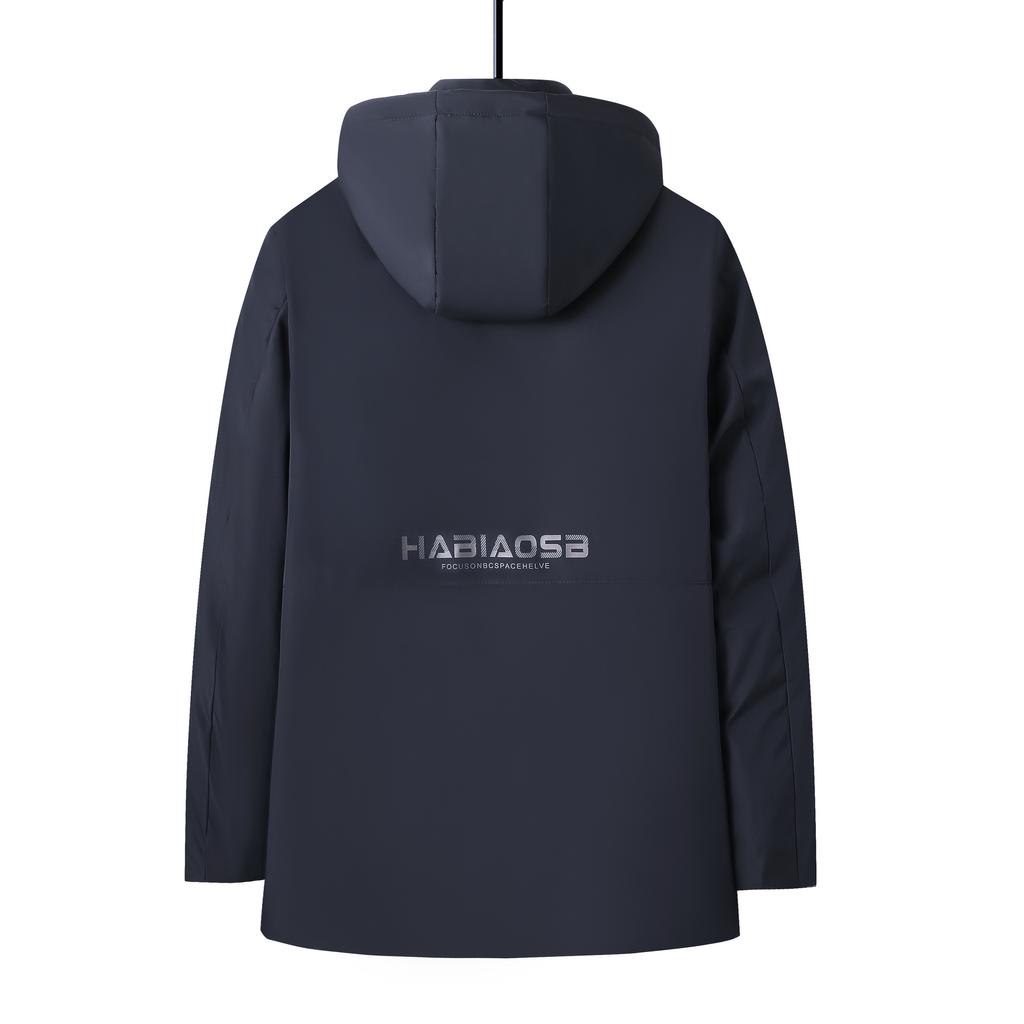 Middle-aged Men's Dad's Autumn and Winter Coat New Business Casual Lapel Middle-aged and Elderly Men's Cotton Clothing Men's Fashion Trend