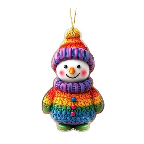 

Снеговик Рождественские украшения Персонализированные 2D Акриловые украшения для рождественской елки Подвесные украшения-снеговики для праздничного декора Подарки C