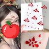 Diadema Rosso con Strass sulla Fronte e Adesivi Decorativi per il Viso in Stile Antico per il Trucco Hanfu