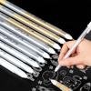 3/5Pcs White Gel Pen 0.8mm Highlight Marker Pen Black Cardboard Manga Painting Pen Art Sketch Drawing Stationery