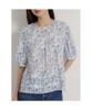Binpolleidiseu [Daria Song] All-Over Short Sleeve Puff Blouse Sky Blue (Bf6565K51Q)