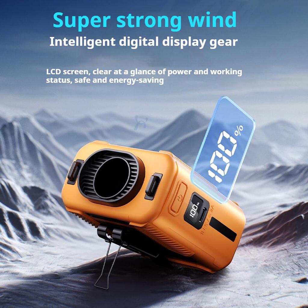 Portable Waist Clip Fan – Hands Free Fan With Adjustable Wind, Rechargeable Wearable Conditioner For Summer Outdoor Work