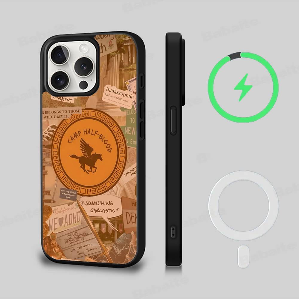 Camp Half-Blood Phone Case For IPhone 13 14 15 11 12 16 17 Pro Max Plus For Magsafe Magnetic Shell