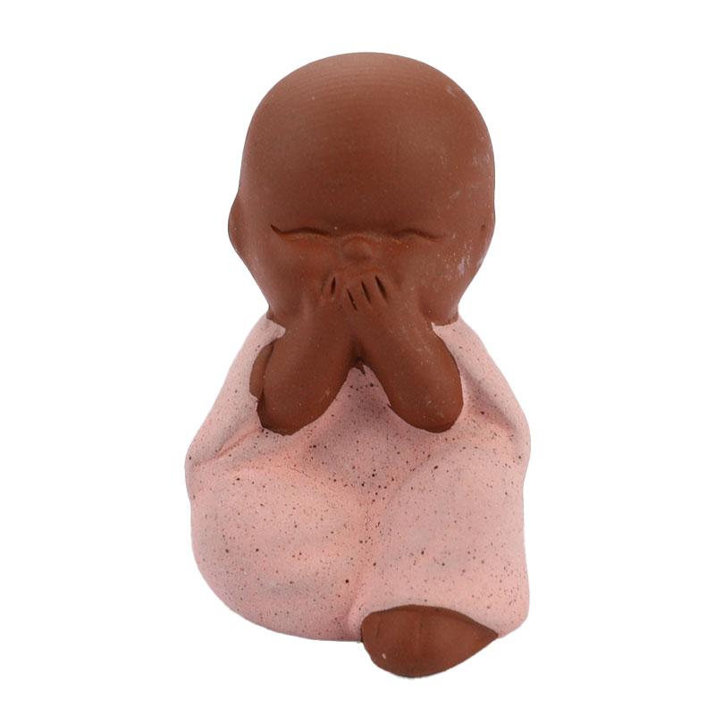 Keramik-Ornamente Mönch Kleine Buddha-Statue Mönch-Figur Handwerkskunst Dekoration