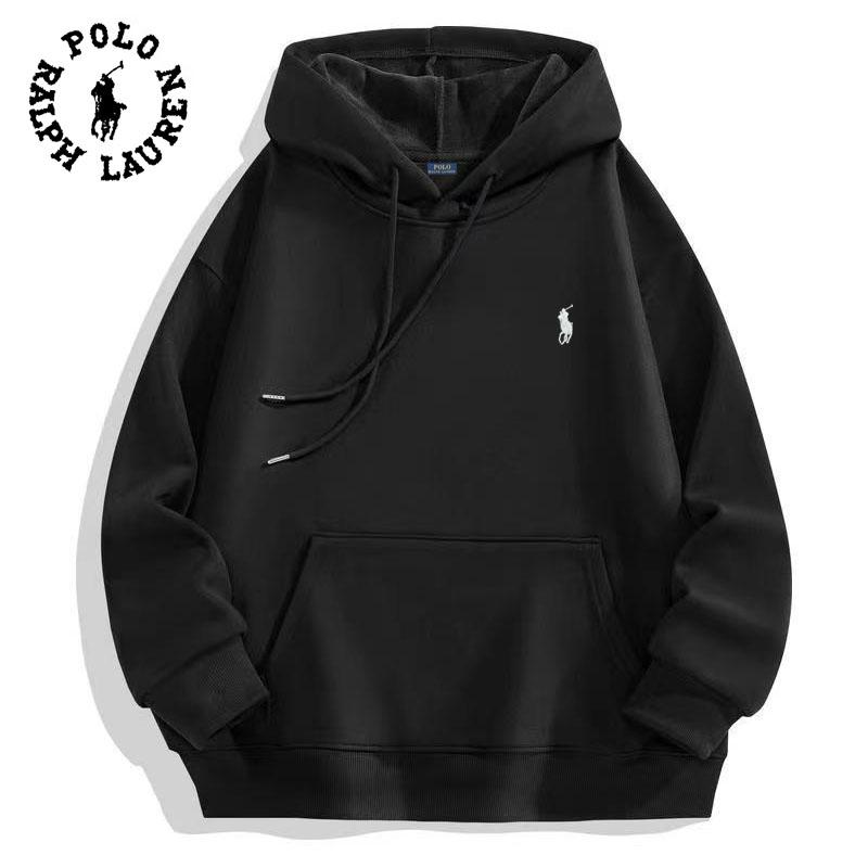 Polo Ralph Lauren Podzimní a zimní Hrubý samet Vysoce kvalitní Bavlna Výšivka Mikina s kapucí Nadměrná velikost Pár Mikina