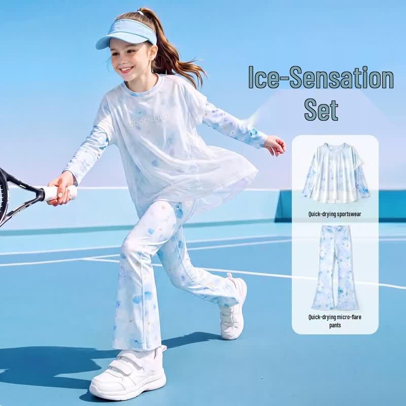 Moonkids Girls' Quick-Dry Long Sleeve Activewear