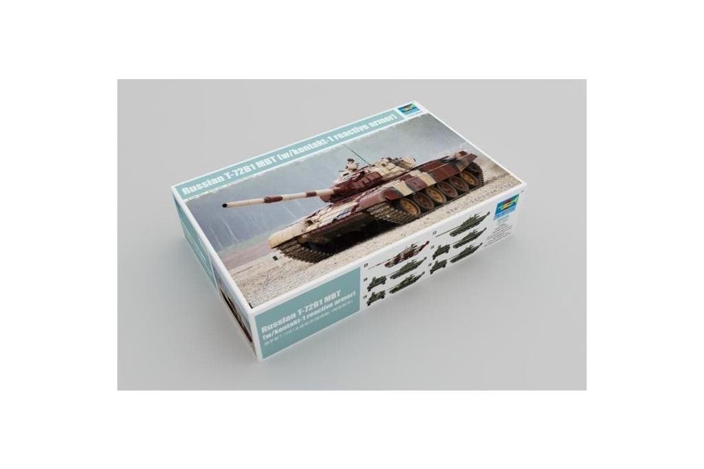 Trumpeter Russian Federation Main Battle Plastic Model 09555 1/35 T-72B1 Tank/ERA