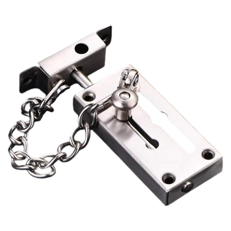 Corrosions Resistant Stainless Steel Door Security Latches Chain Durability Chain Latches For Indoor Outdoor Use