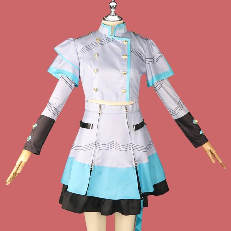 Adorable Teto Cosplay Costume For Girls In Blue And White Sweet Style For Anime Events