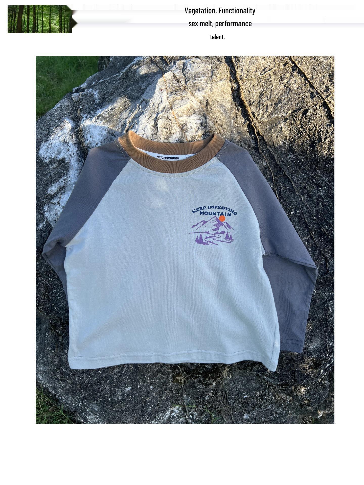 

2025 Children s Color Block Raglan Sleeve Outdoor Camping T-Shirt 140 cm