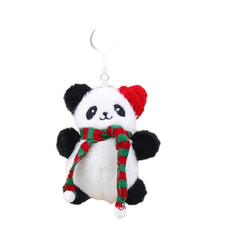 Christmas Tree Ornament Hanging Decors Comfortable Phone Chains Decoration Christmas Panda Keychain Key Rings for Bags