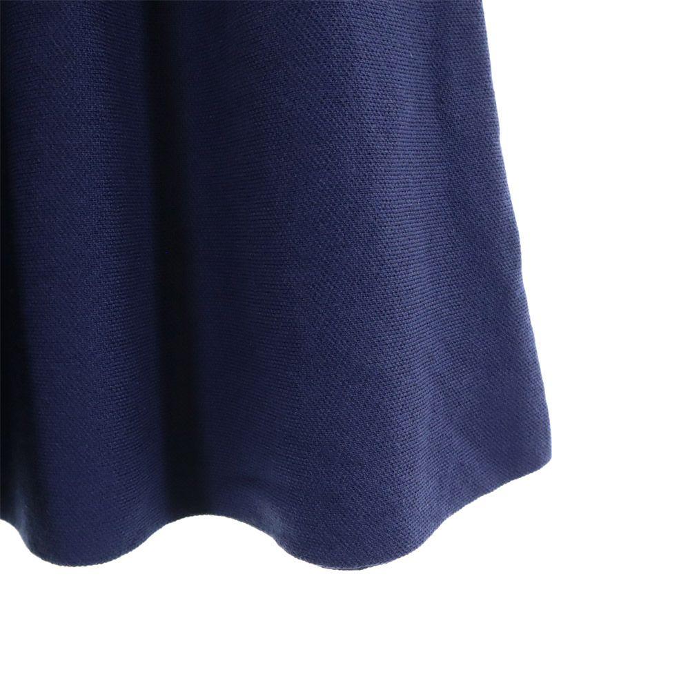 unused BARNEYS NEWYORK wool blend Midi length knit skirt 38 Navy Women Used