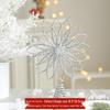Luminous Wrought Iron Seven-Pointed Star LED Christmas Tree Topper