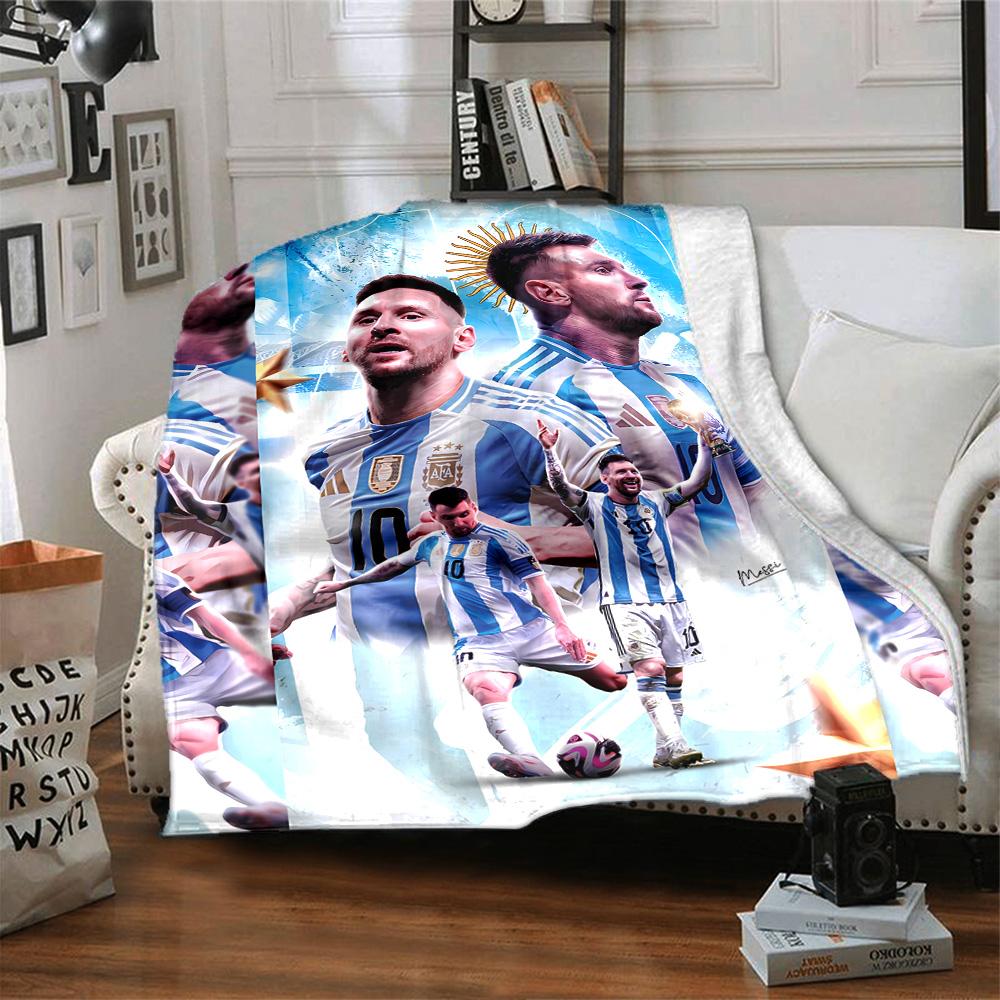 Lionel Messi Soccer Legend Blanket Soft & Cozy Great for Chair Seaside Sofa for All Seasons Warmthful Decor Best Holiday Gift for Friends Family