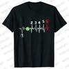 Casual Men T-Shirt Short Sleeve T-Shirt 1N23456 Motorcycle Gear Shift Heartbeat Biker Print Tops Men Clothing Fashion T-Shirt