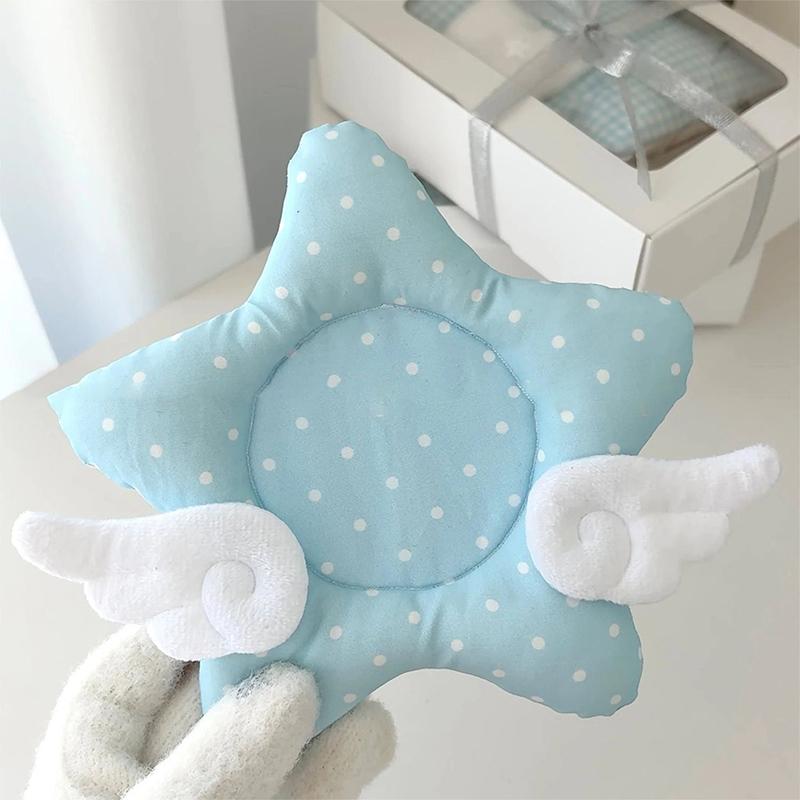 Blue Pink Polka Dot Star Wings Cushioned Heat Resistant Cup Coaster Korean Style Insulated Cup Mat Table Home Decor Photo Prop