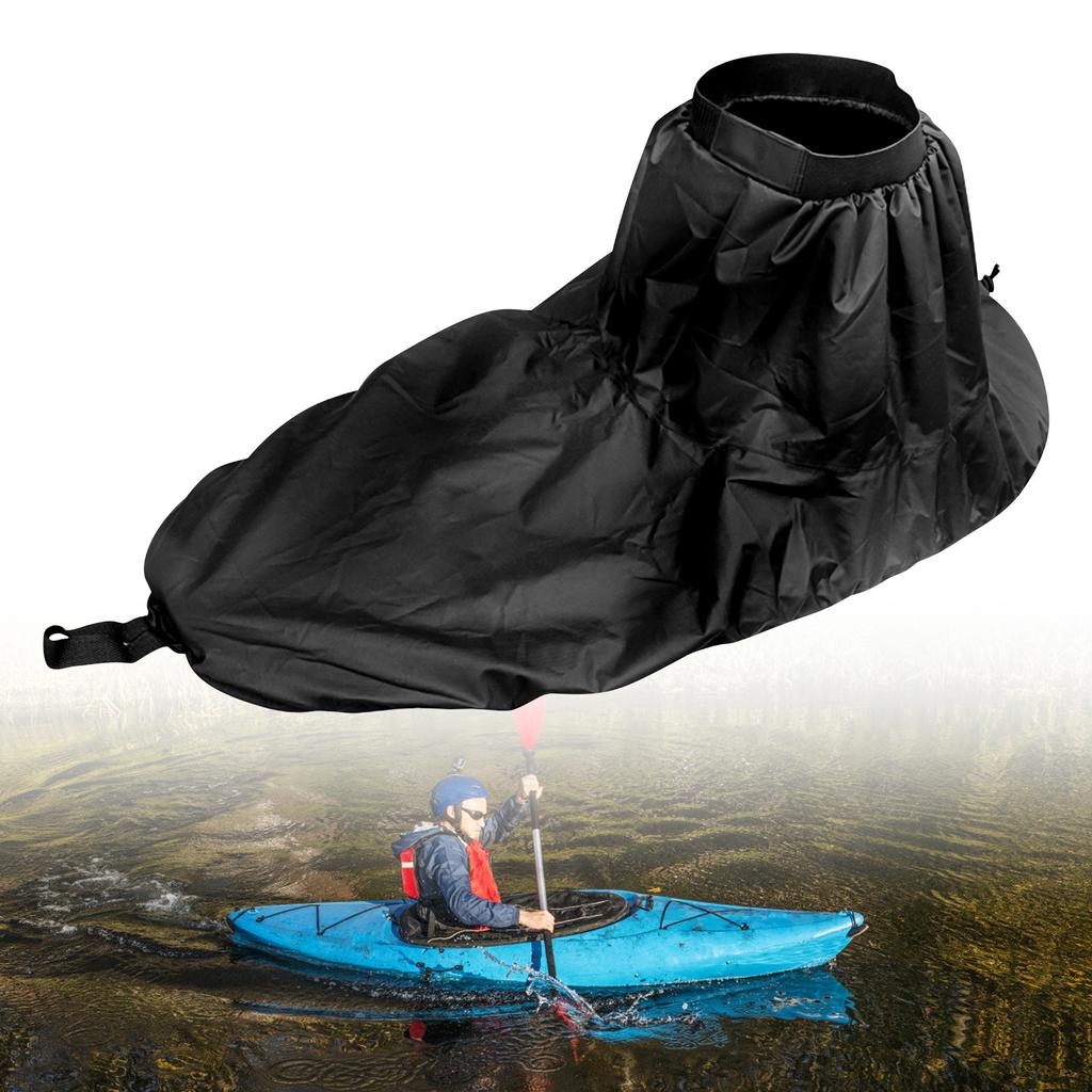 Nylon Kayak Spray Skirt Waterproof Cover Water Sports Accessory(Black)