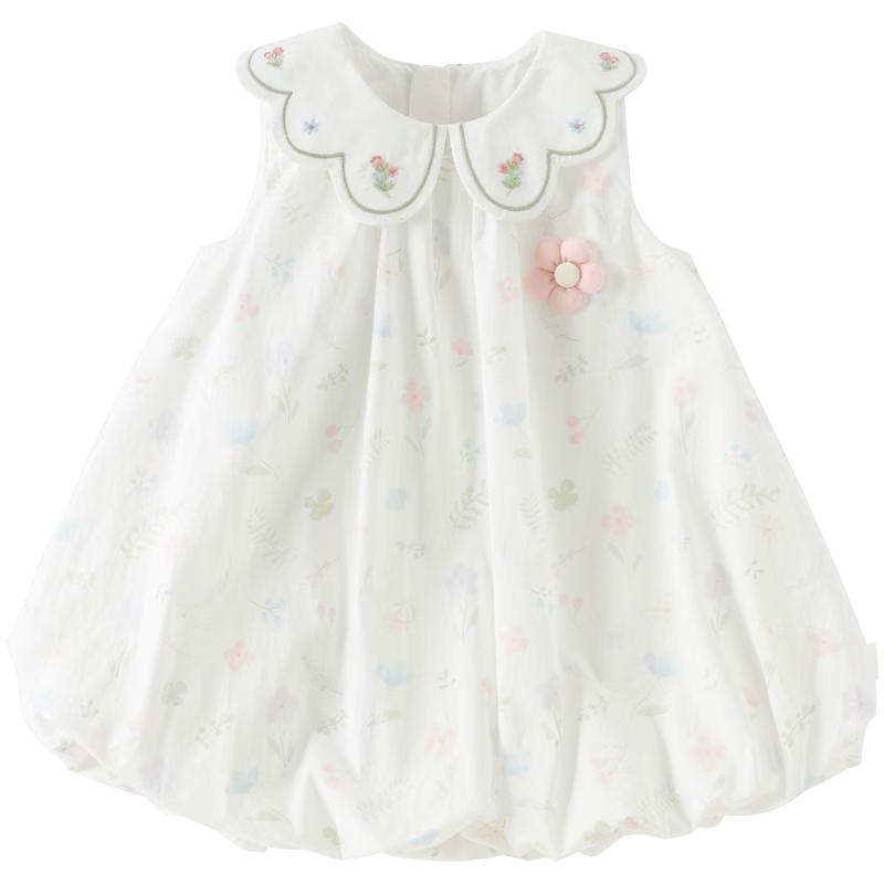 DAVE&BELLA Girls Sleeveless Floral Cotton Dress 90 цветочные печати