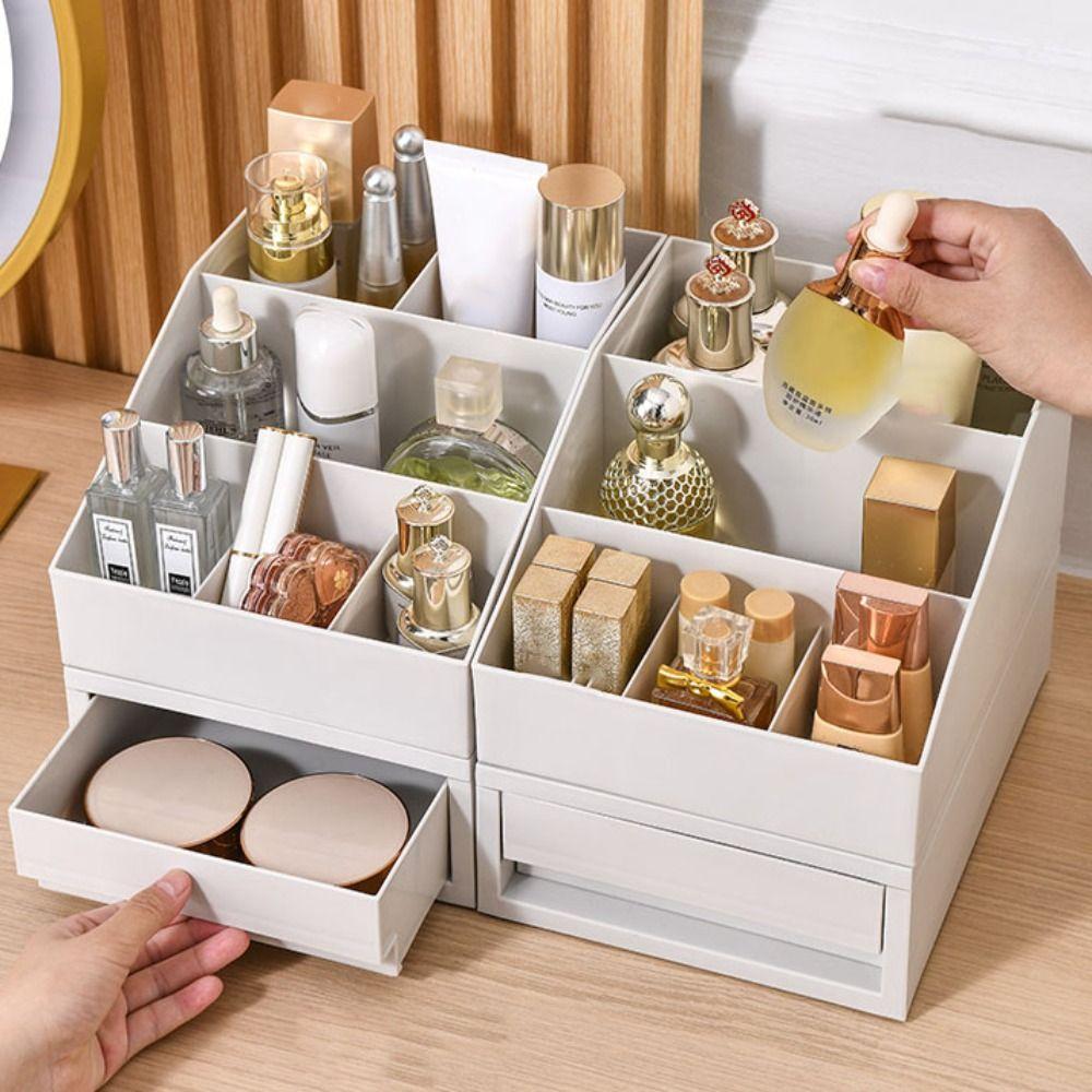 Drawer Style Cosmetic Storage Box Large Capacity Multilayer Desktop Sundries Organizer Multi-purpose Stationery Container