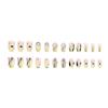 24 Pieces Short False Nails Press- Nails Glitter Manicure Nail Patches 10ml