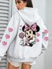 Vintage Disney Minnie Hoodie Women Men Oversized Casual Pullover Sweatshirt Streetwear Long-sleeved Tops Spring Autumn Fashion