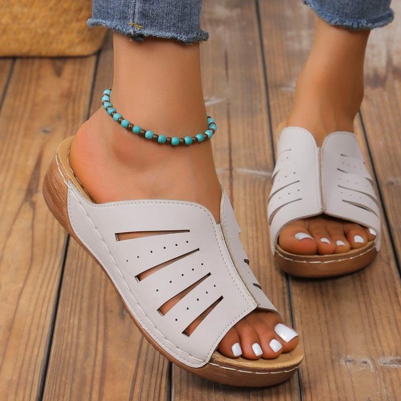 

Модные женские сандалии с открытым носком, на каблуке, летние сандалии на танкетке, женские сандалии на каблуке 2025, новые танкетки, шлепанцы, летняя женская обувь 36 светло-серый