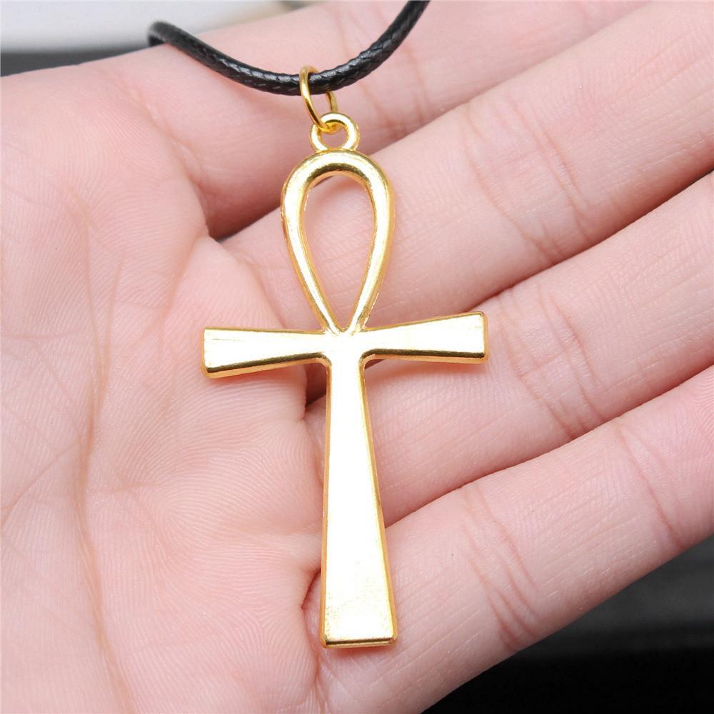 Kreuz Ankh Antikes Ägyptisches Amulett Anhänger Antike Bronze Metall Brautkragen Halskette Bestseller