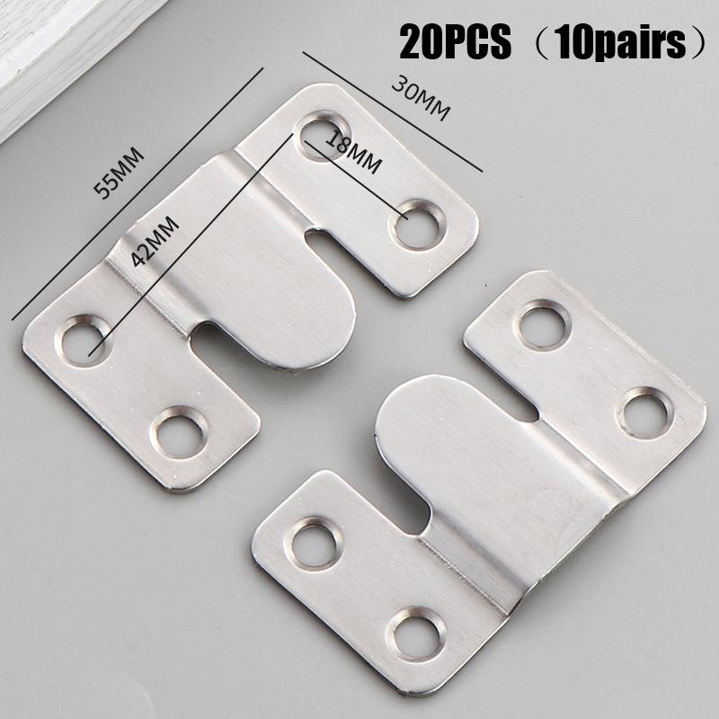 20Pcs Universal Mounting Hooks Heavy Duty Wall Hanger Bracket For Pictures Frames Furniture Home Decor Storage