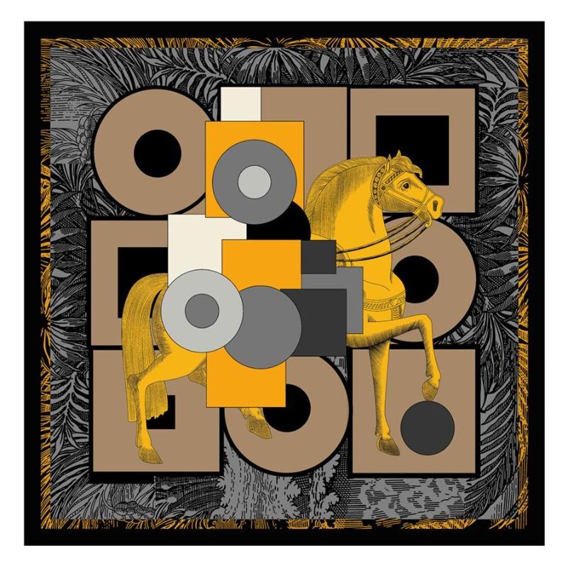 POBING Twill Silk Square Scarf Animals Print Women Scarves&Wrap Giraffe Neckerchief Spanish Foulards cachecol Large Bandana